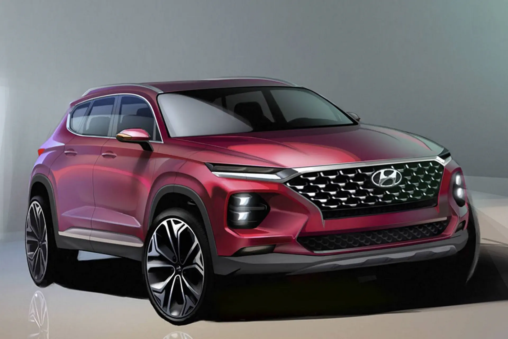 Schetsen geven beter beeld van nieuwe Hyundai Santa Fe