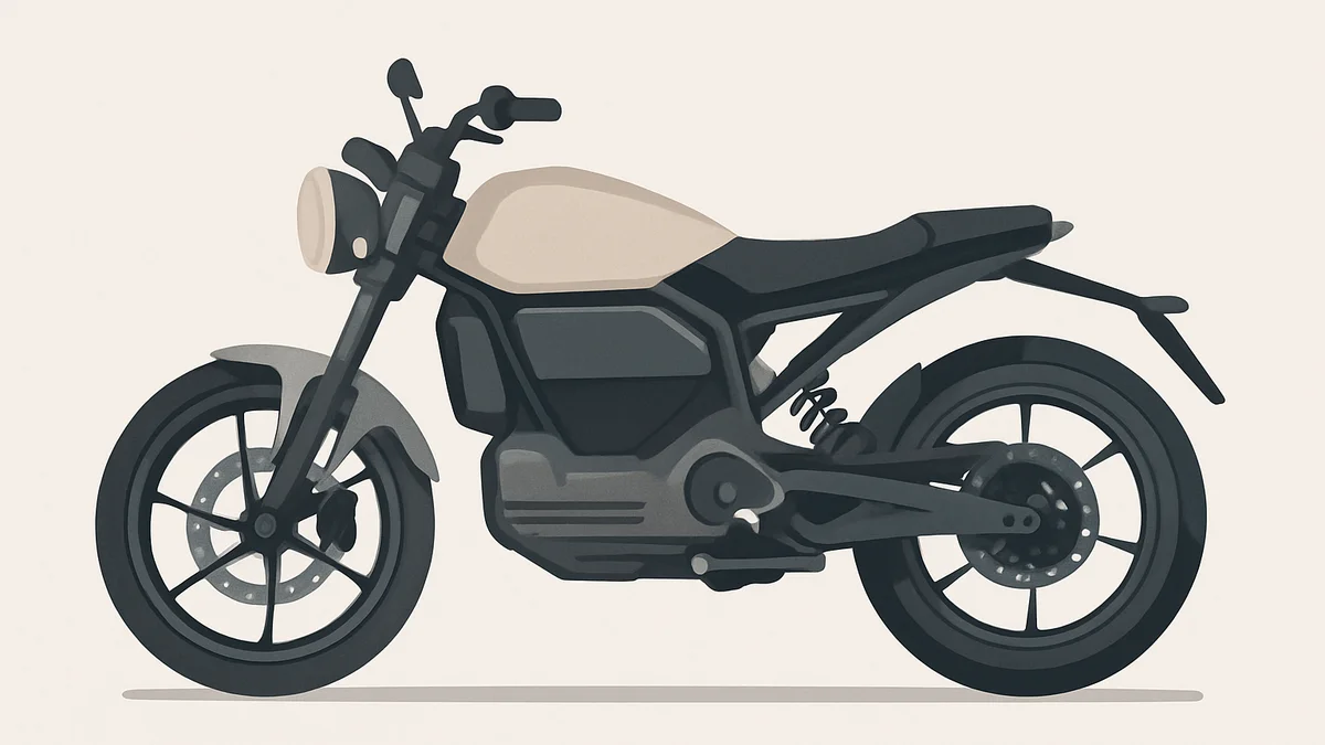 Wereldrecord langste rit met elektrische motorfiets door Jelle (36) (AI-illustratie)